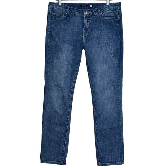 Vigoss Women's High Rise Straight Leg Stretch Jeans Denim Medium Wash Size 13 - Picture 1 of 8
